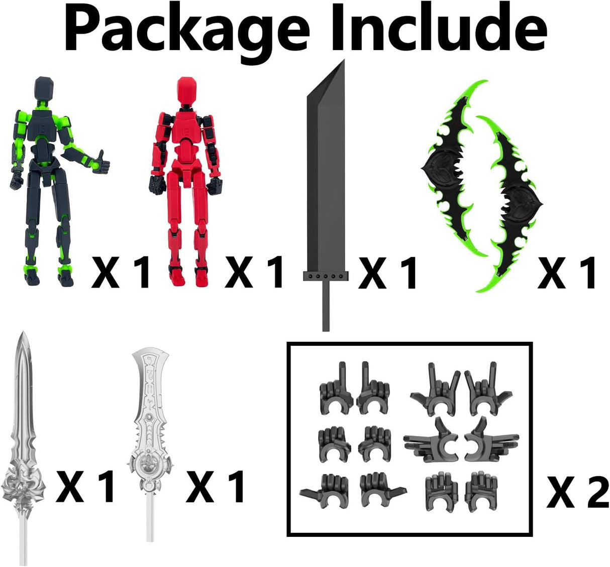 Conjunto de Figuras de Acción Titan 13, Articuladas, T13