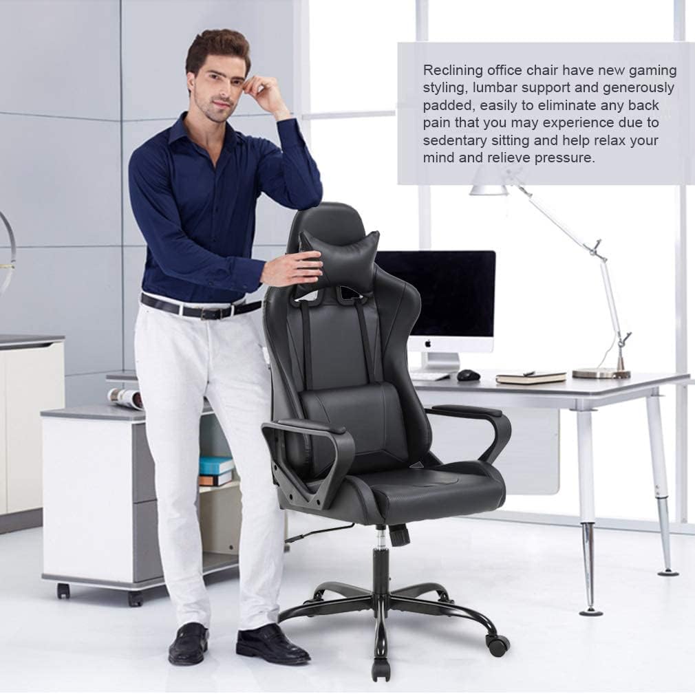 Silla Gamer con soporte lumbar Black game chair BSTOPHKL