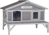 Casa para Gatos Aivituvin, Refugio de Madera 100% para Invierno
