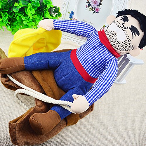 NACOCO Cowboy Rider Disfraz de perro para perros Ropa estilo