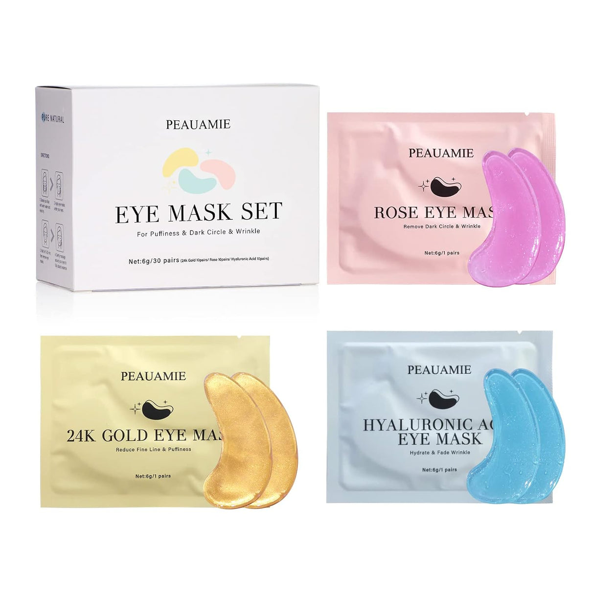 Parches para debajo de los ojos PEAUAMIE