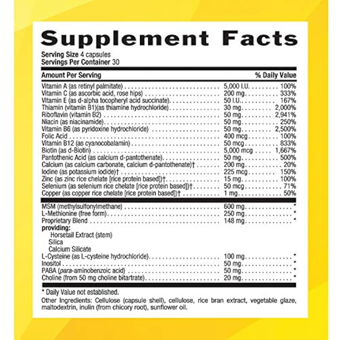 Country Life  - Suplementos de 120 Cápsulas vegetarianas