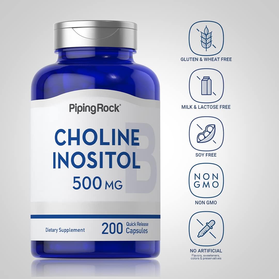 Suplemento Inositol de colina 500 mg 200 cápsulas Bitartrato