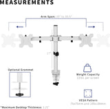 Soporte Doble para Monitor VIVO, Brazo Ajustable STAND-V002EW