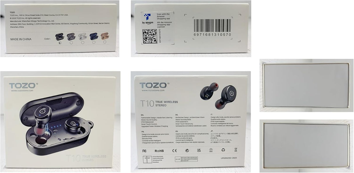 Auriculares TOZO T10, Bluetooth 5.3, sonido premium, IPX8