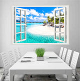 THNWSY Adhesivo autoadhesivo para pared, playa creciente