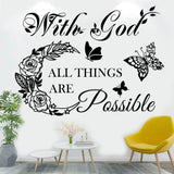 Vinilo Decorativo Inspiracional Dios Todo es Posible - Sticker