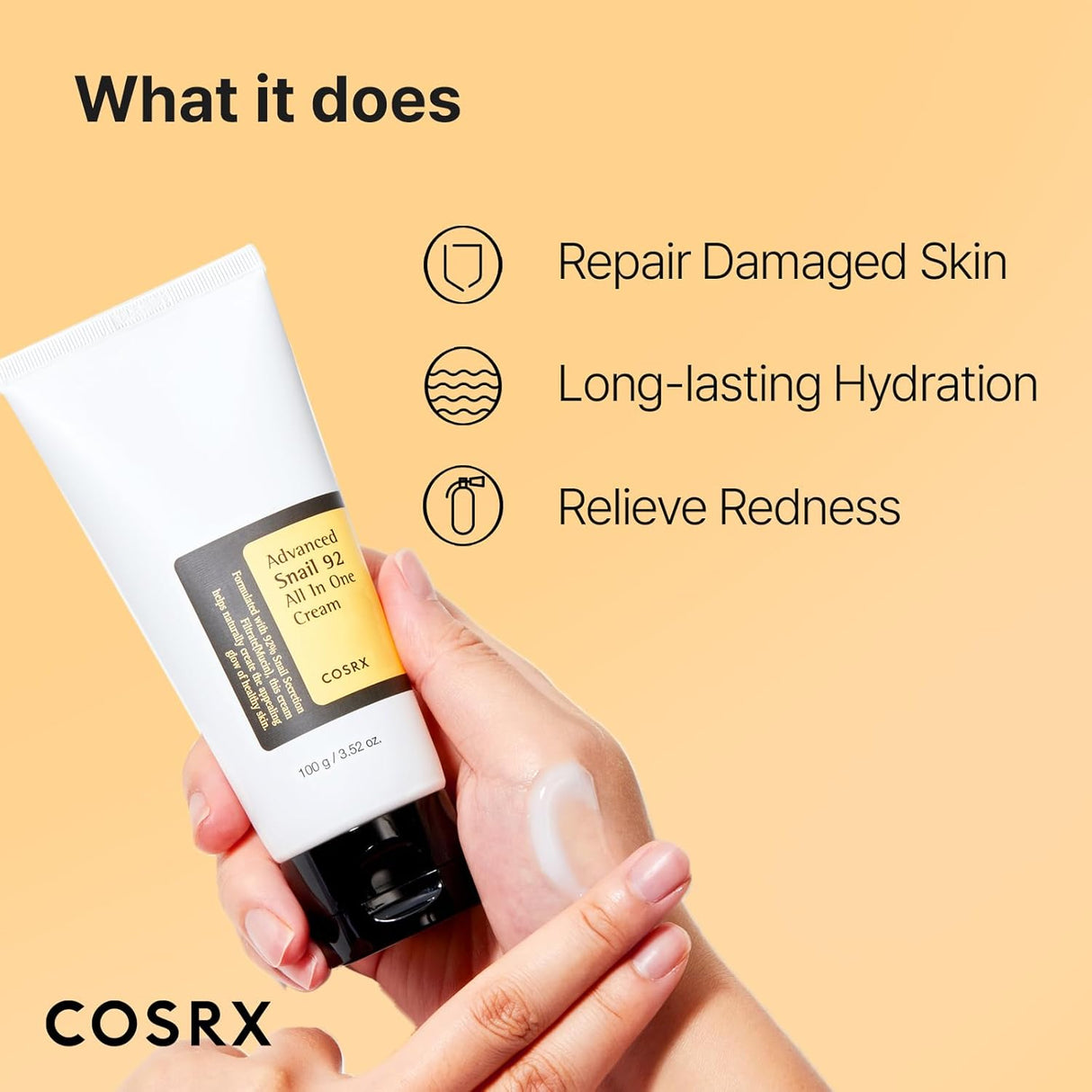 Hidratante Facial Reparador Diario 92% Mucina de Caracol