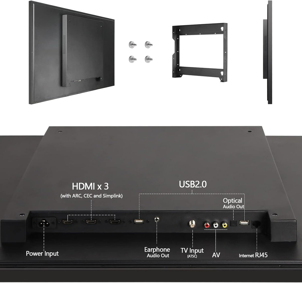Televisor Espejo 43 4K UHD Elecsung, Wi-Fi, Alexa, SS550U22-43