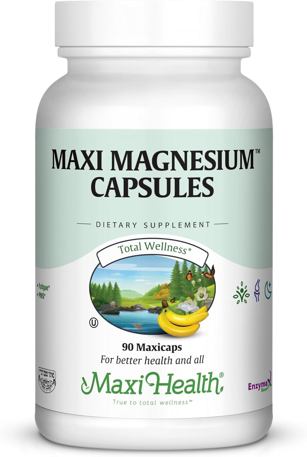 Suplemento de Magnesio Maxi Health - Energía, Músculos y Huesos - 90 cápsulas