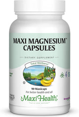 Suplemento de Magnesio Maxi Health - Energía, Músculos y Huesos - 90 cápsulas