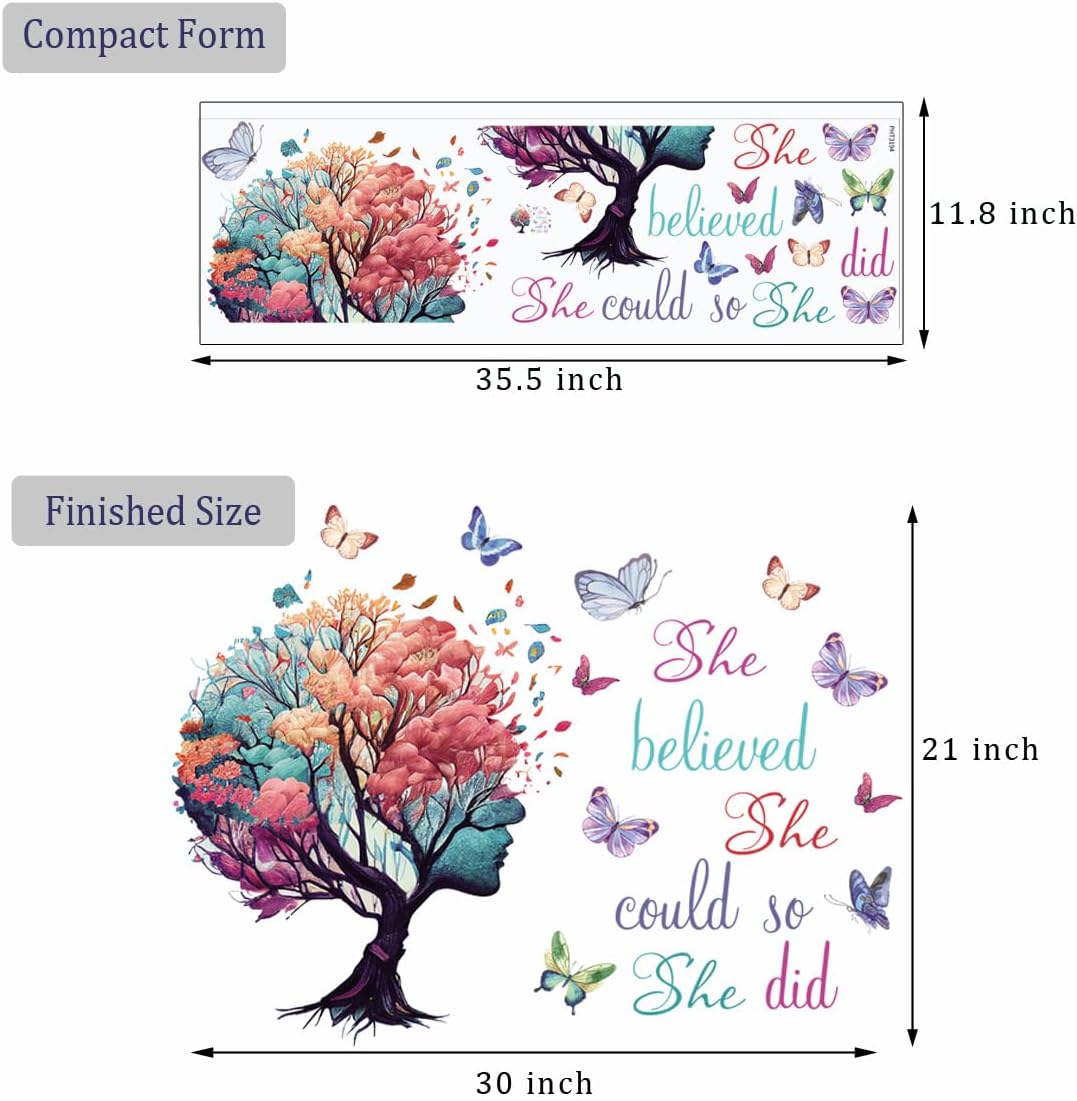 Vinilo Decorativo She Believed She Could - Inspirador Murales