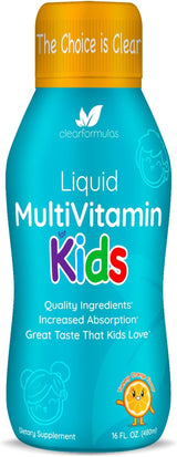 Multivitamínico líquido sin azúcar para niños, 32 porciones