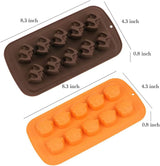 Moldes de Silicona Halloween, 4 Piezas, para Chocolates y Jugo