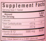 Vitamina B-12 5000 mcg de Bluebonnet 60 tabletas masticables