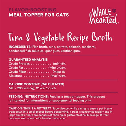 WholeHearted Topper para Gatos - Caldo Saborizante 12 x 1.4 oz