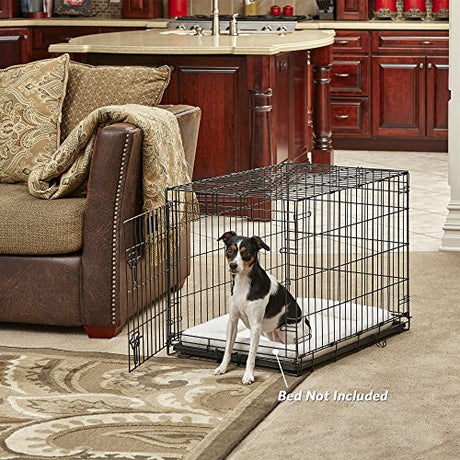 Caja de metal plegable para perros con panel divisor 30