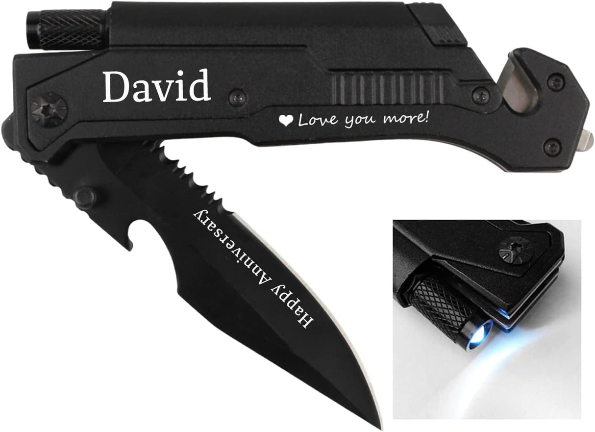 Cuchillos para hombres grabado personalizado con 6 funciones