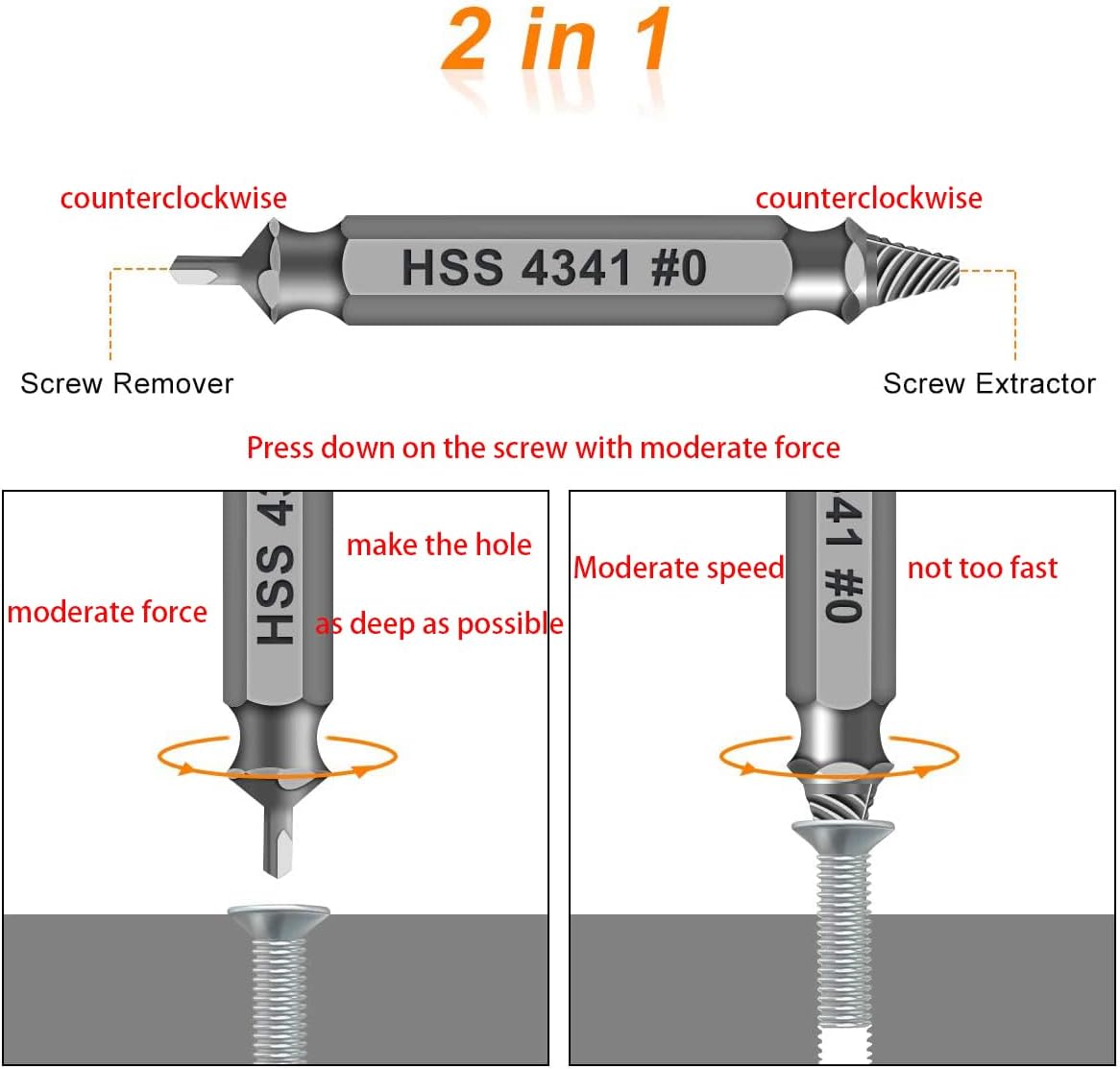 Extractor de tornillos dañado, set de herramientas, regalo para él