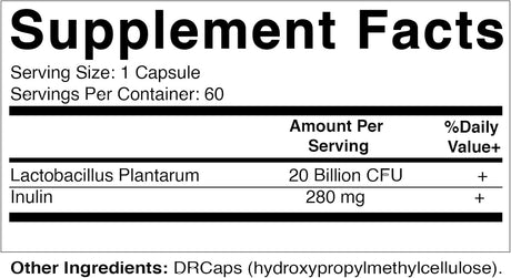 Vitamatic Lactobacillus Plantarum - 20 Mil Millones - 60 Caps