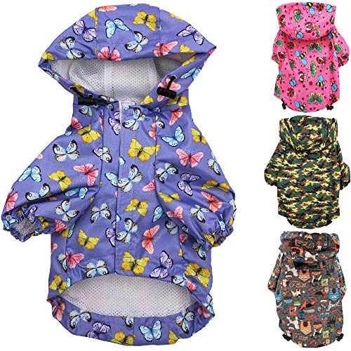 Chubasquero impermeable con capucha para perros y gatos pequeños
