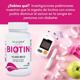 Suplemento de Biotina 10,000 MCG - 60 Cápsulas para Cabello