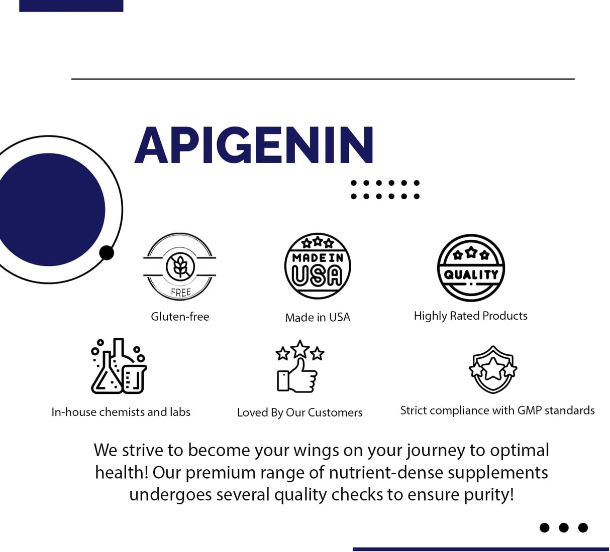 Apigenina 65 mg líquido de 4 onzas 240 porciones ABCOCID