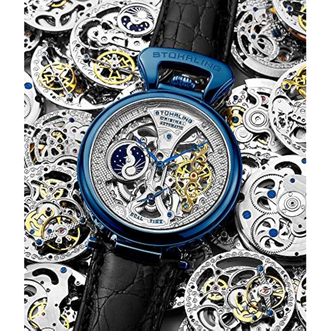 Stührling Original Reloj esqueleto para hombre