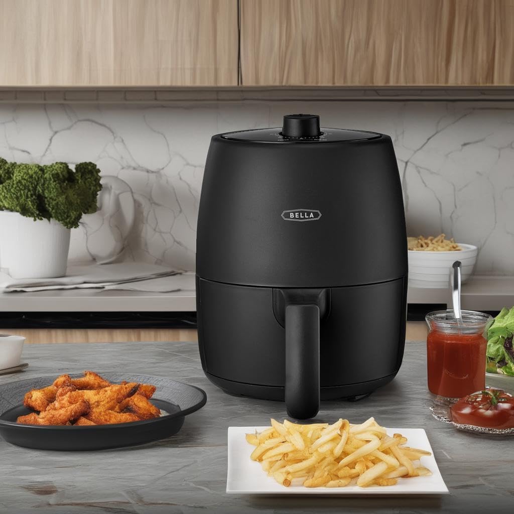 Freidora de Aire Manual BELLA 2 qt, 5 en 1, 1200W, Modelo 2 qt