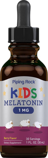 Melatonina Líquida para Niños Piping Rock 1mg, 3 Botellas