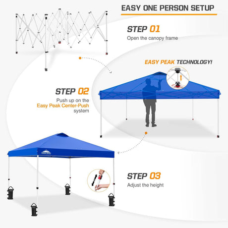 Tienda EAGLE PEAK 10x10 Carpa Plegable con Accesorios Azul
