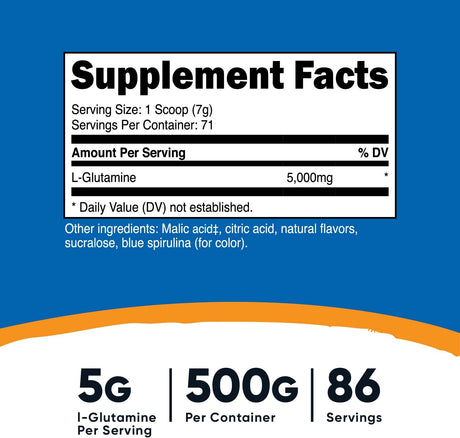 Suplementos Alimenticios L-glutamina en polvo