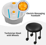Happybuy Unidad de pedicura de spa ajustable de limpiar negro