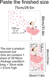 Adhesivos Pared Bailarina, Decoración Infantil, Modelo 8