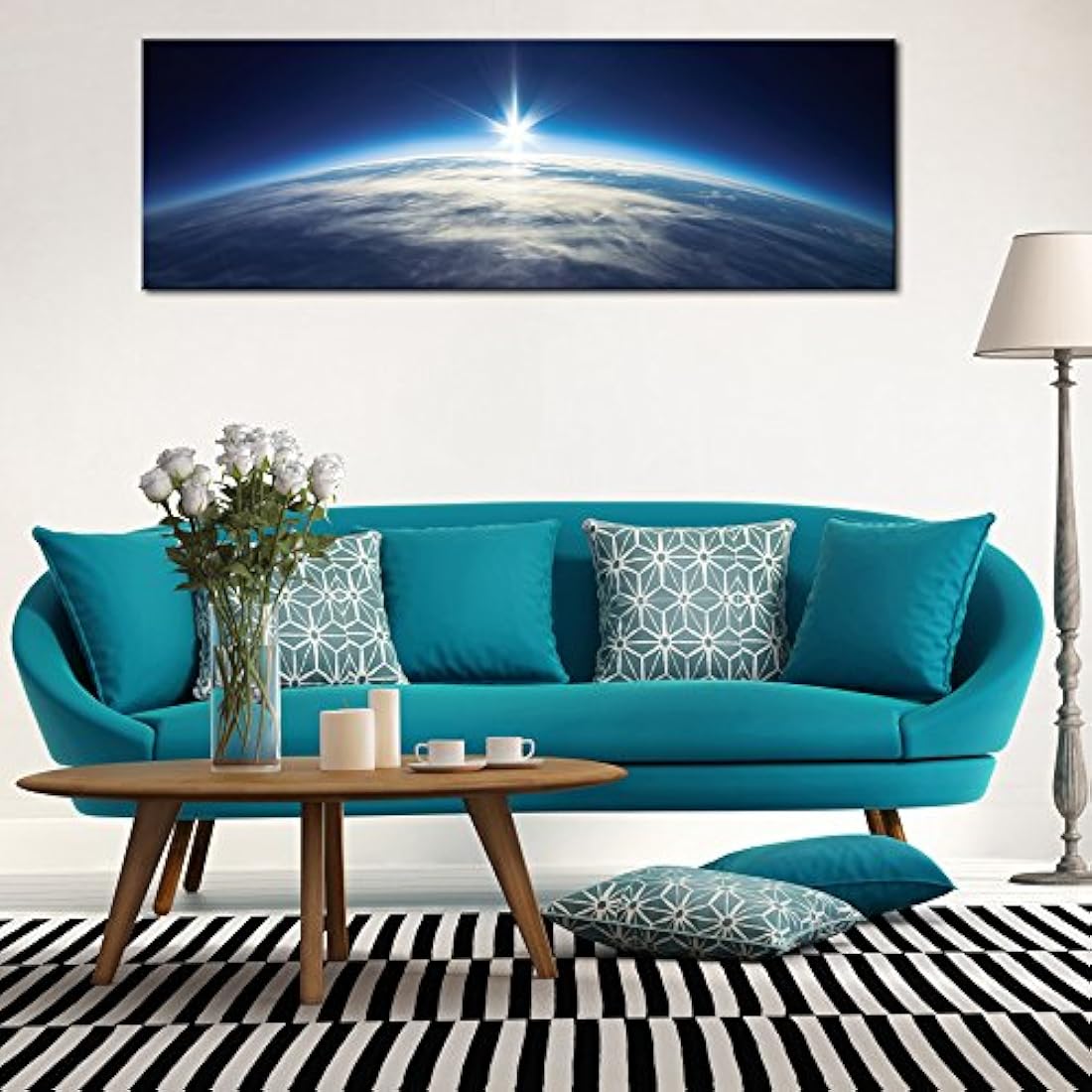lona azul Universo tierra arte moderno paisaje