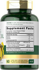 Suplementos Carlyle Cápsulas de aceite de onagra de 1000 mg