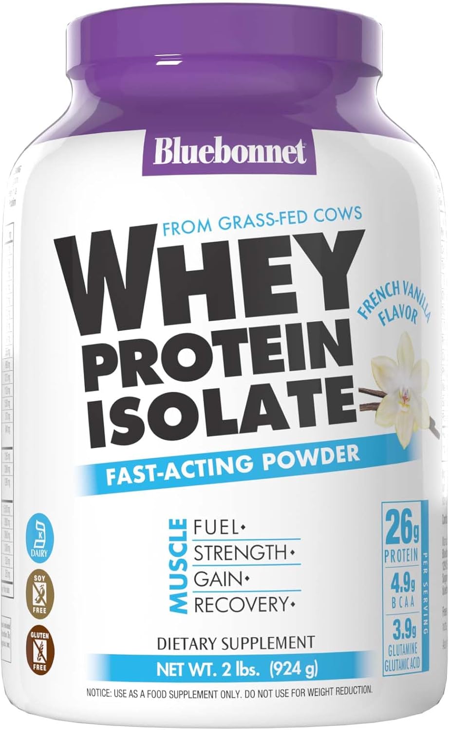 Suero de Proteína Aislada BlueBonnet, 26g, Sin Azúcar, 2L