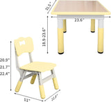 Juego de mesa y sillas de estudio para niños 2 asientos