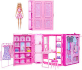 Juego de Barbie Dream Dressing Room con 29 piezas, portátil