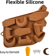 Moldes de Silicona para Chocolate Halloween - Vampiro y Tumba
