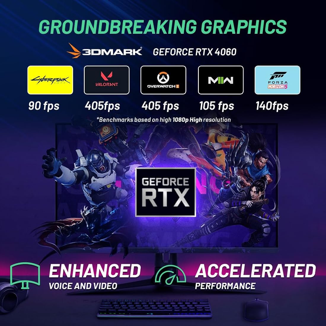 Computadora de escritorio de juego de 1 TB16 GB DDR4 negro