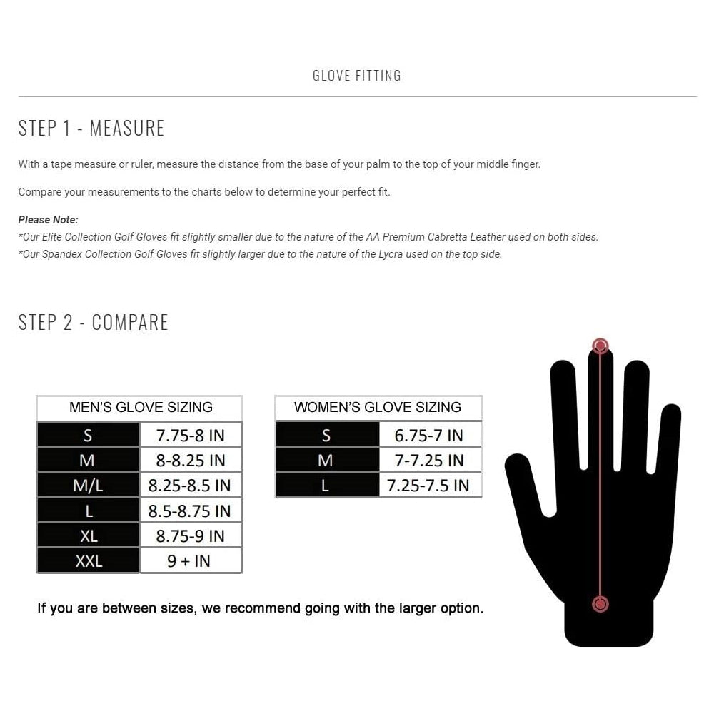 Guantes de golf de malla para hombre talla M