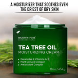 Crema hidratante facial de aceite de árbol de té MAJESTIC