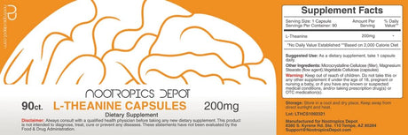 Cápsulas de L-teanina de 200 mg 90 unidades