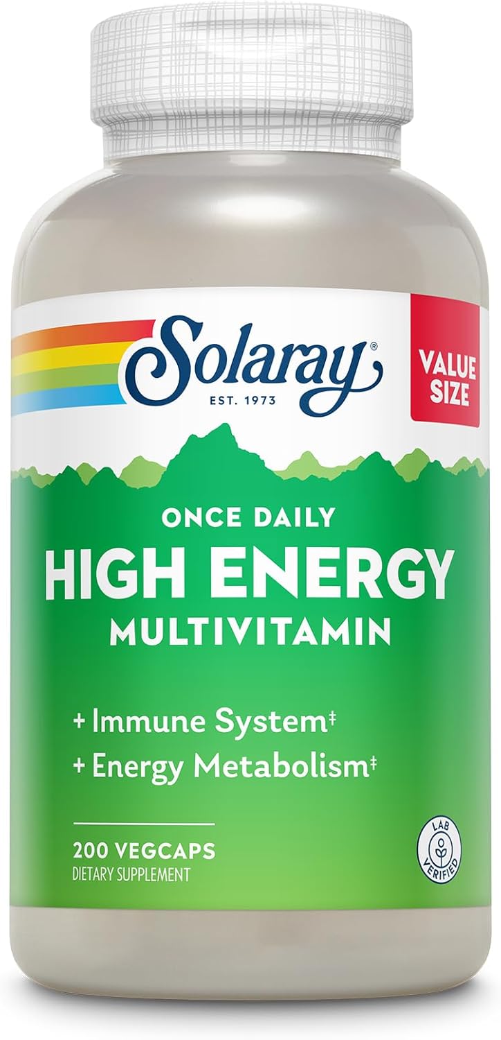 Multivitamínico Energético Solaray - Soporte Inmunitario 200 VegCaps