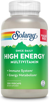 Multivitamínico Energético Solaray - Soporte Inmunitario 200 VegCaps