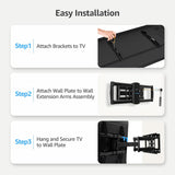 Soporte de TV MOUNTUP para 42-82 con giro y inclinación MU0028