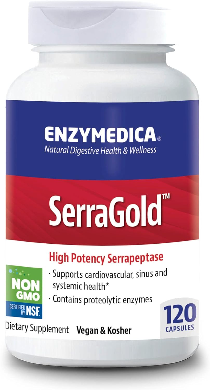 Suplemento Enzymedica SerraGold  apoya la recuperación 120un