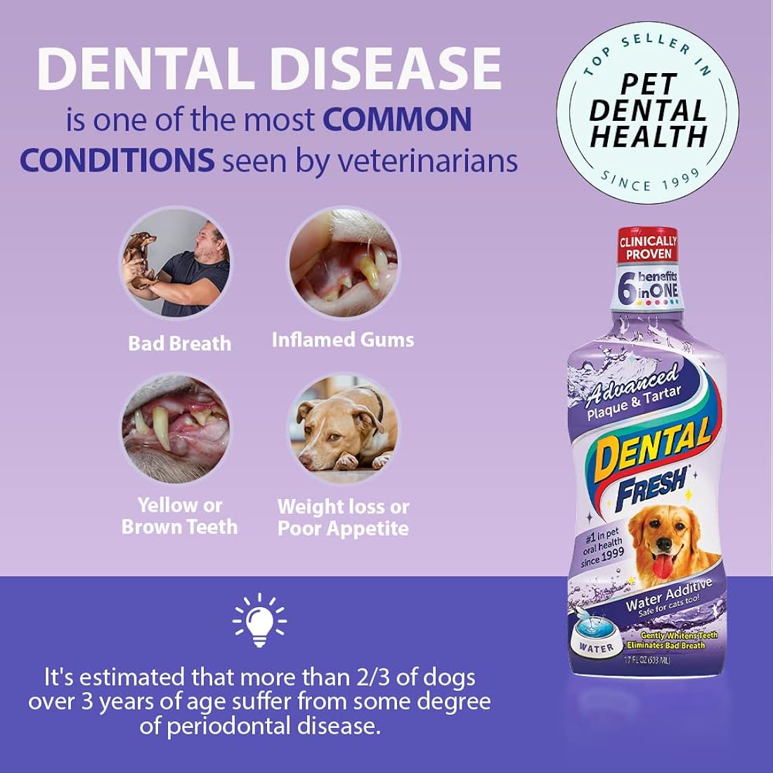 Aditivo de agua dulce dental para mascotas