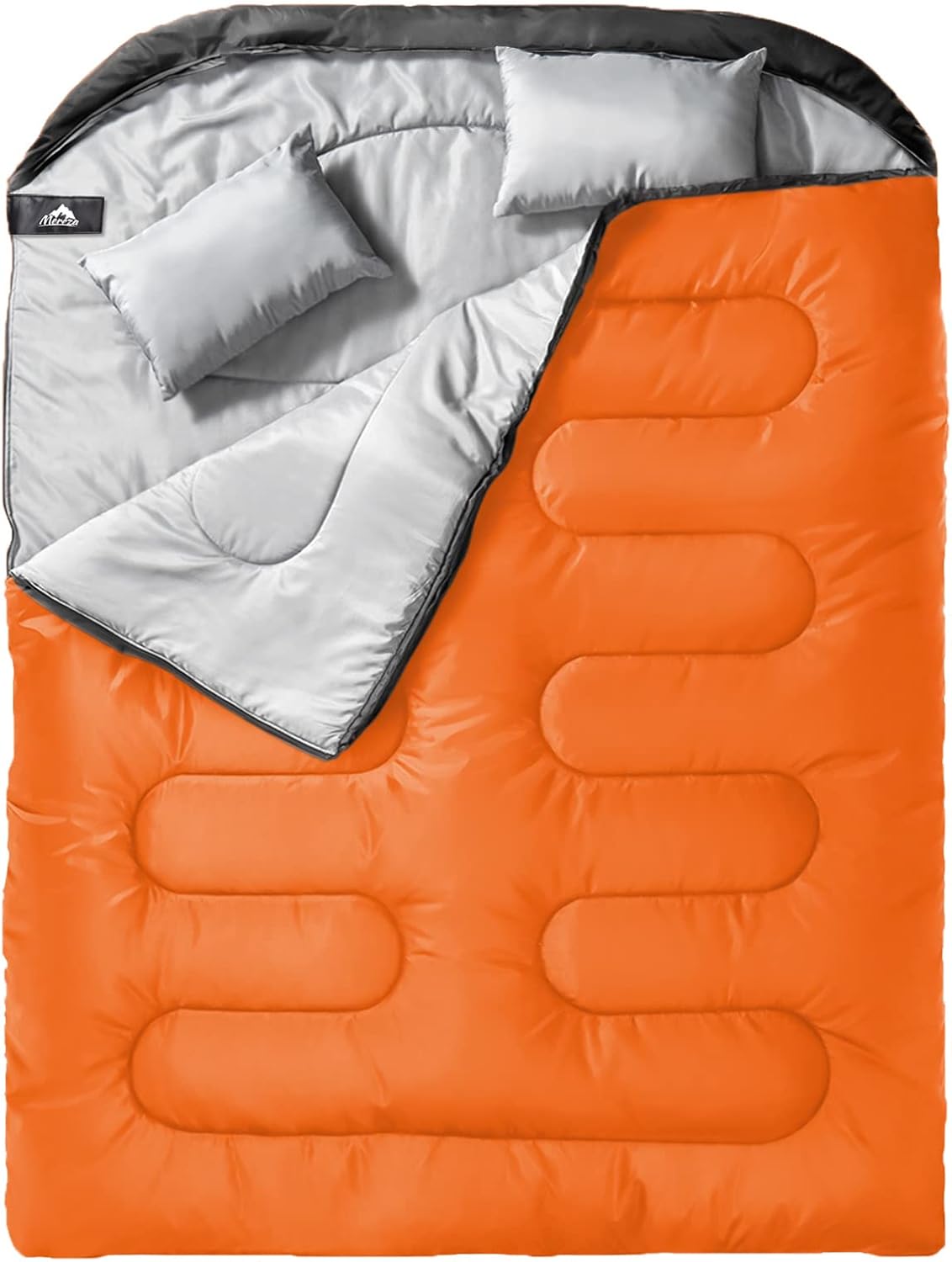 Double Sleeping Bag for Adults with Pillow, XL Queen Size